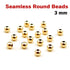 14K Gold Filled Round Beads Seamless, 3 mm, (GF-550-3)